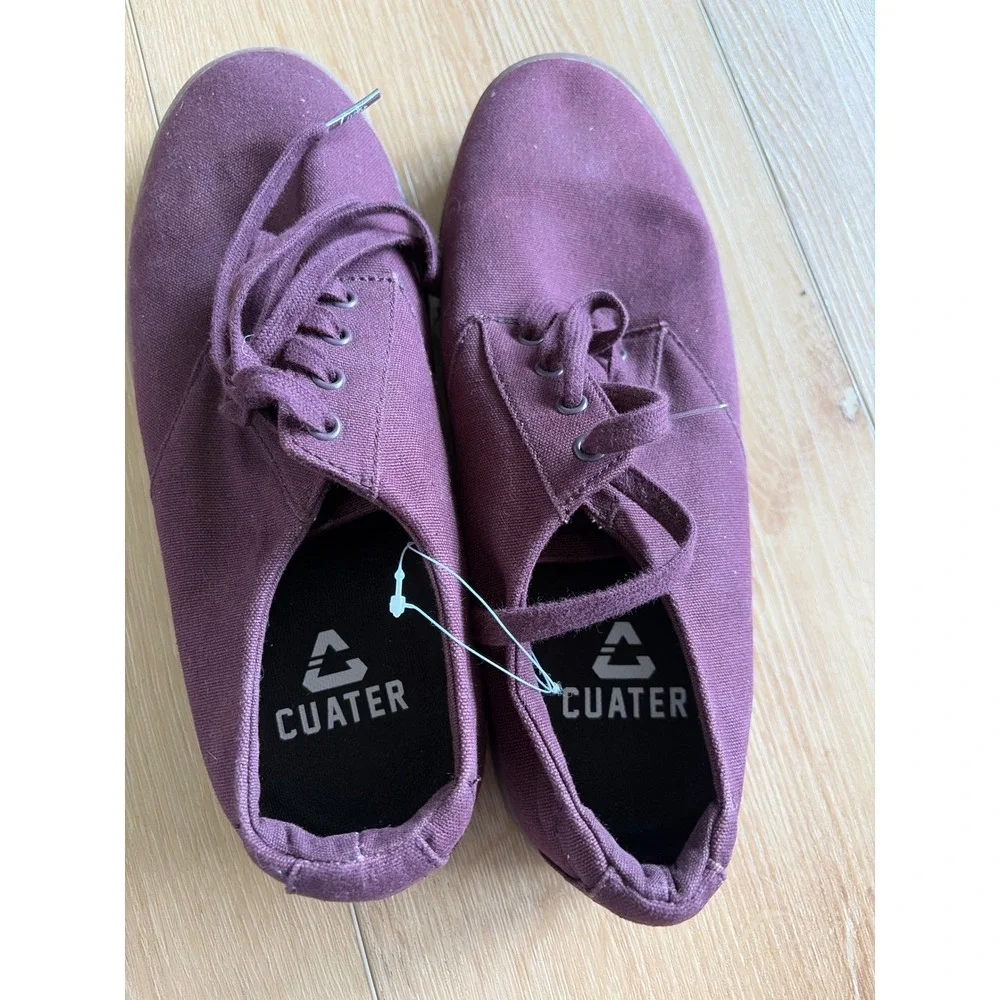 Cuater by TravisMathew Mens 4MO150 Canvas Sneakers Burgundy Wine‎ Shoes Size 9